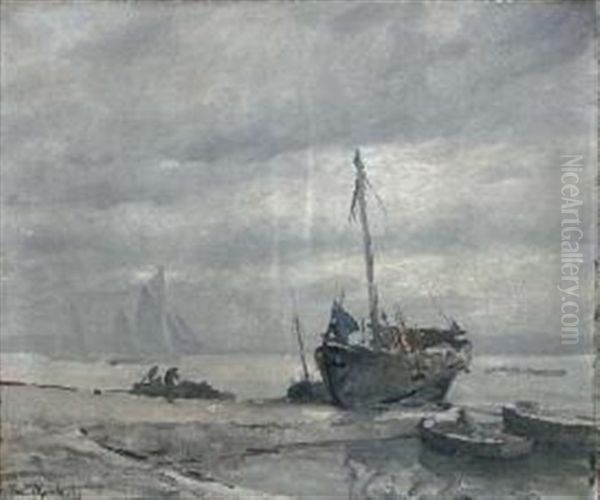 Marine Oil Painting by Paul Morchain