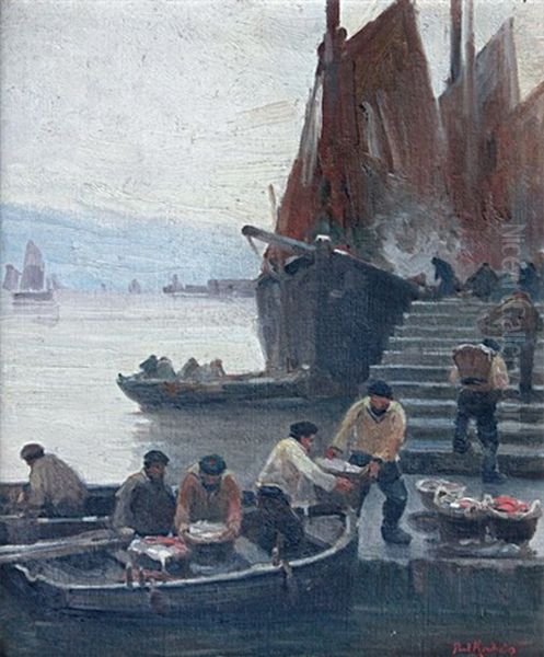 Le Retour Des Pecheurs Oil Painting by Paul Morchain