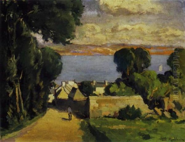 Vue De Bretagne Oil Painting by Paul Morchain
