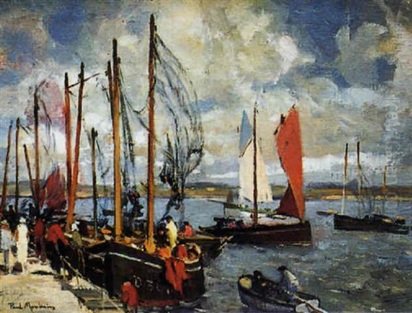 Fin D'apres Midi A Douarnenez Oil Painting by Paul Morchain