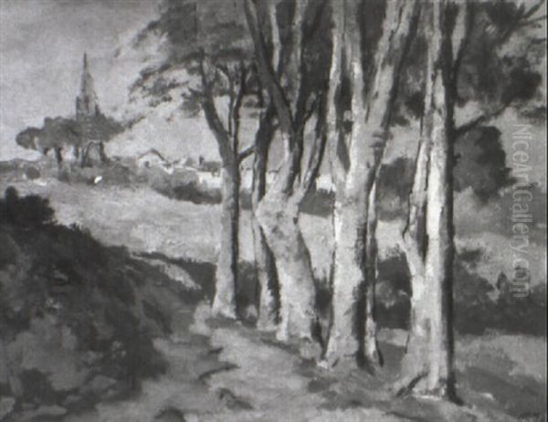 Vue De Pouldavid Oil Painting by Paul Morchain