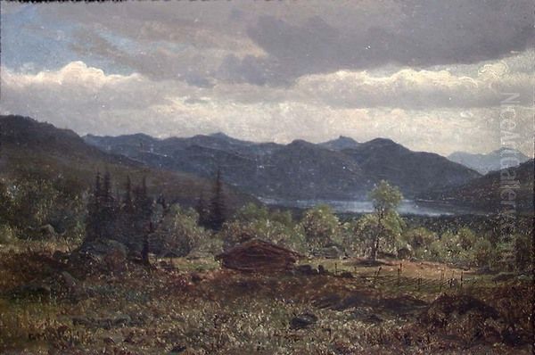 Landskap Med Seter Oil Painting by Gustav Adolph Mordt