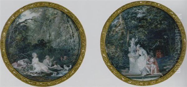 Diana And Actaeon Oil Painting by Louis Gabriel Moreau