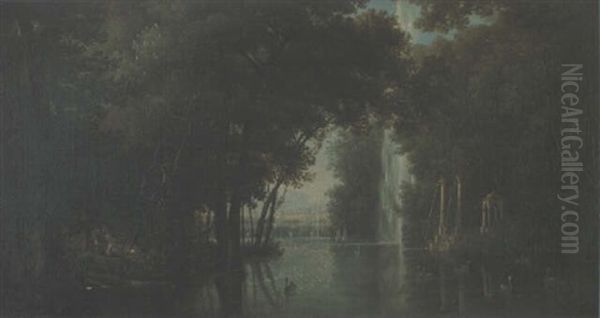 Renaud Et Armide Dans Le Jardin Enchante Oil Painting by Louis Gabriel Moreau