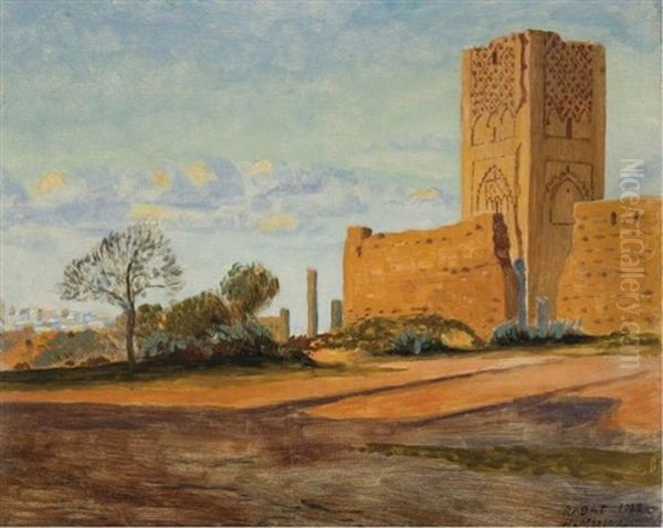 Vue De Rabat Oil Painting by Henri Moreau