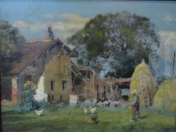 La Ferme Oil Painting by Etienne Moreau-Nelaton