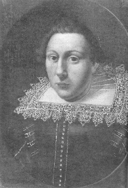 Portrait Of A Young Man Wearing A Gold Embroidered Dark Grey Costume With Lace Collar Oil Painting by Paulus Moreelse