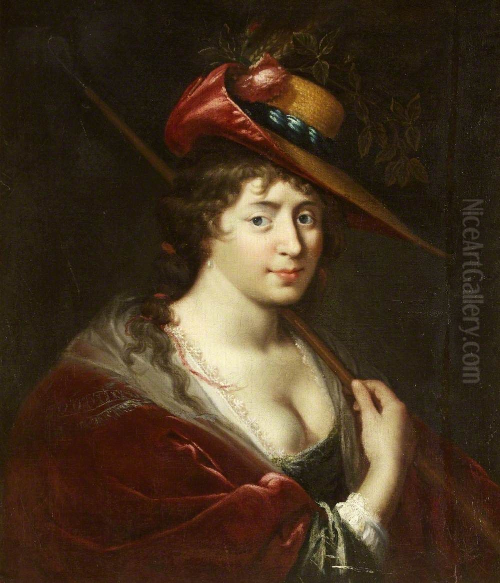 A Shepherdess Oil Painting by Paulus Moreelse