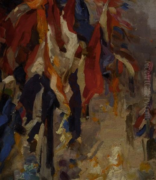 Public Holiday On Walcheren Oil Painting by Willem Ferdinand Abraham Isaac (Vaarzon) Morel