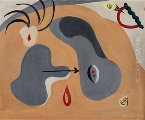 Pareja Oil Painting by Jose Moreno Villa