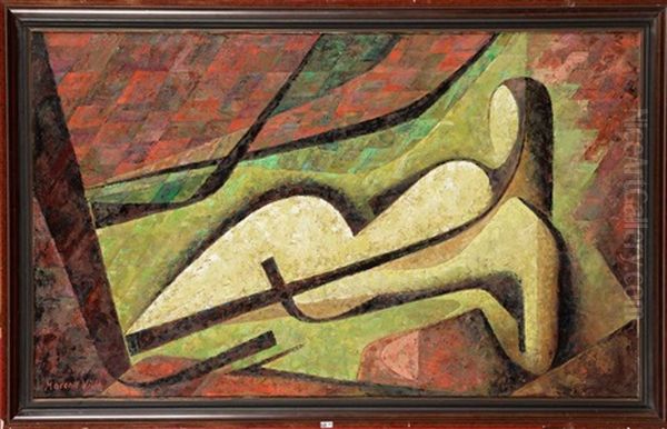 Femme Nue Allongee Oil Painting by Jose Moreno Villa