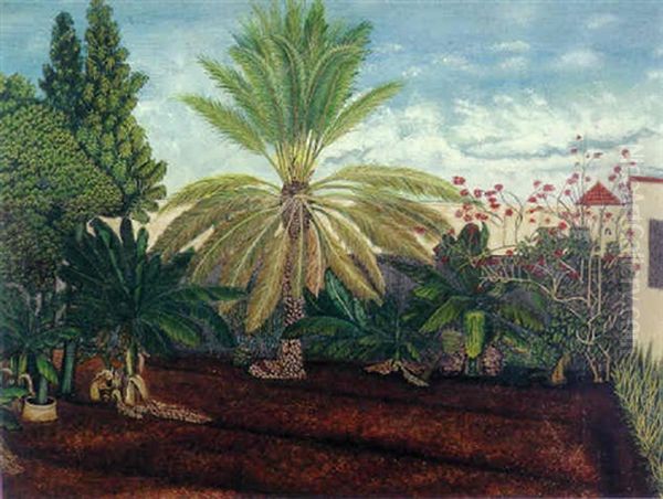 Traspatio En Marianao Oil Painting by Rafael Moreno