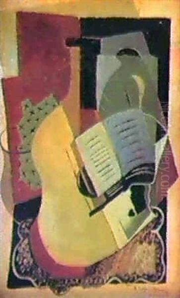 Composition Cubiste Oil Painting by Jose Moreno-Villa