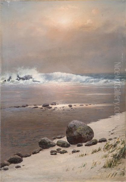 Marina Oil Painting by Jaime Morera y Galicia