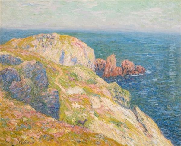 Le Cap De La Chevre, Finistere, Circa 1898 Oil Painting by Henry Moret