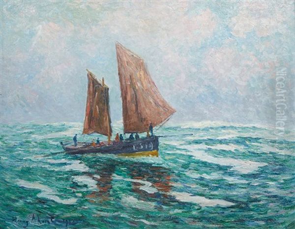 Barque De Peche En Mer Oil Painting by Henry Moret
