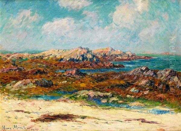 Pen'march-basse-mer Oil Painting by Henry Moret