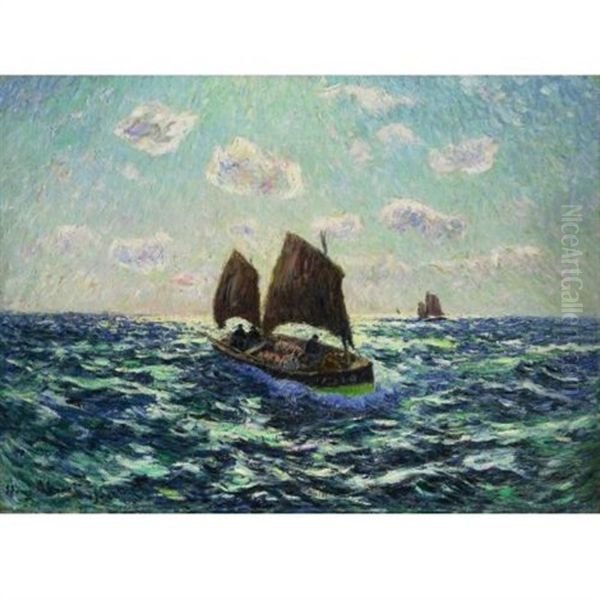 La Barque Des Pecheurs En Bretagne Oil Painting by Henry Moret
