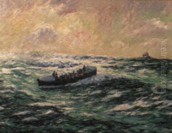 Bateau De Sauvetage A Audierne Oil Painting by Henry Moret