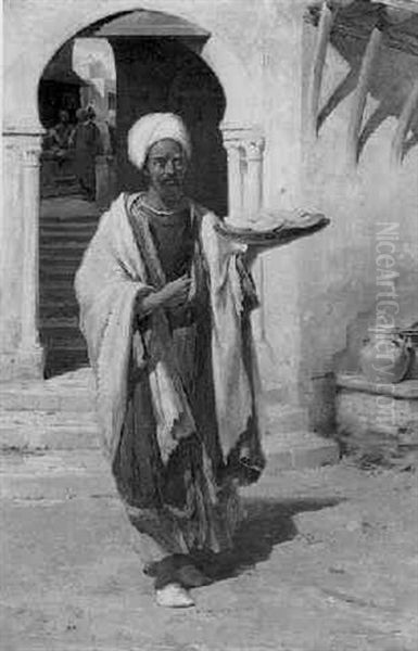 A Cake Seller, Algiers Oil Painting by Walter Jenks Morgan