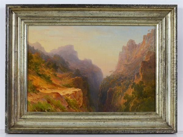 Landschaft Im Apennin Mit Blick Auf Eine Schlucht Oil Painting by Carl Morgenstern