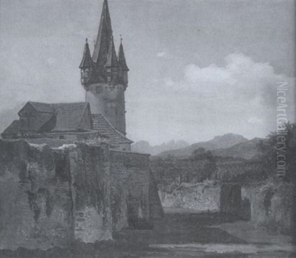 Der Diebesturm Zu Lindau Oil Painting by Christian Bernhard Morgenstern