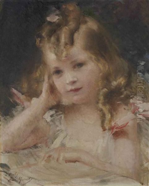 Portrait De Pinky Oil Painting by Aime-Nicolas Morot