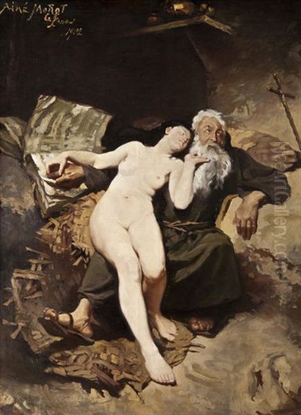 The Temptation Of St. Anthony Oil Painting by Aime-Nicolas Morot