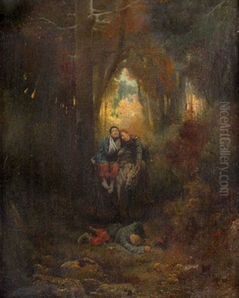 Blesses Oil Painting by Aime-Nicolas Morot