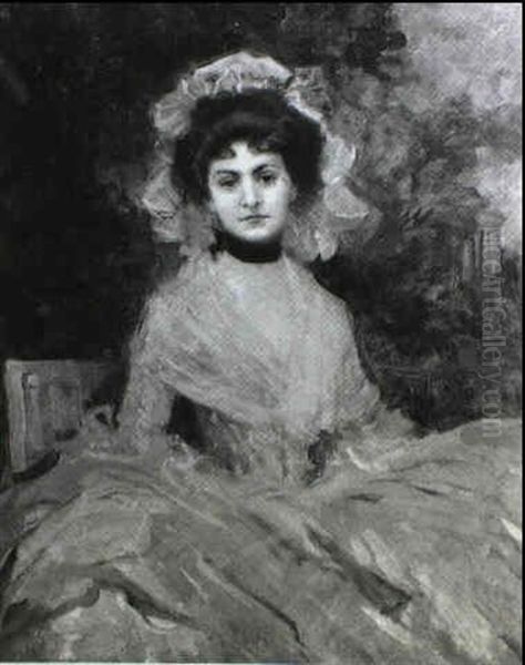 Portrait De Madeleine Gerome Oil Painting by Aime-Nicolas Morot