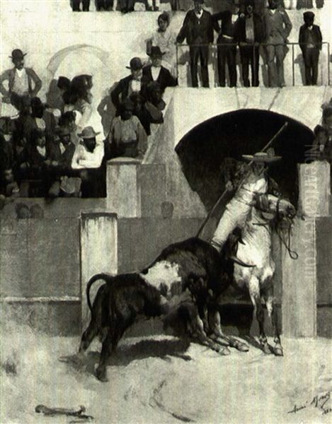 La Corrida Oil Painting by Aime-Nicolas Morot