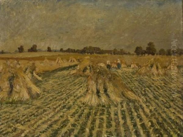 Ernte Am Niederrhein Oil Painting by Paul Biesemann