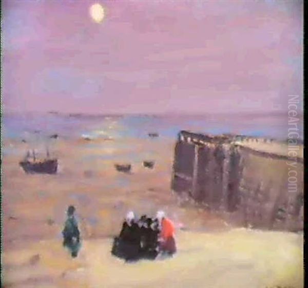 Promenade Sur La Plage Oil Painting by James Wilson Morrice