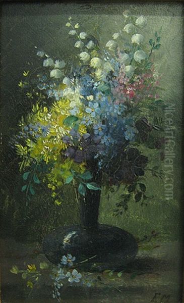 Bloemenstilleven Oil Painting by Frans Mortelmans