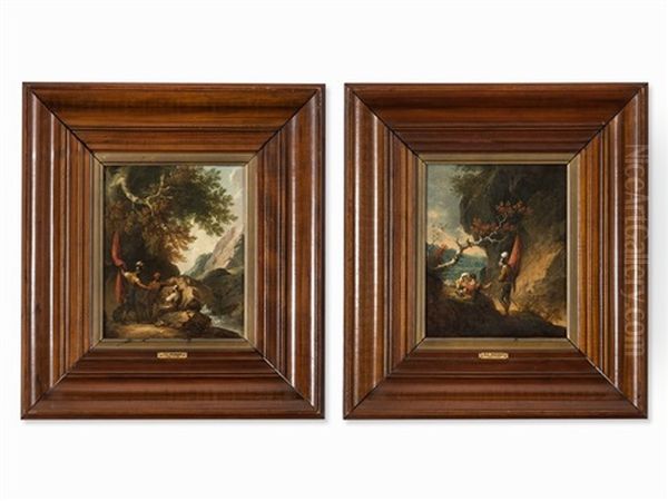 Landscape With Banditti Oil Painting by John Hamilton Mortimer