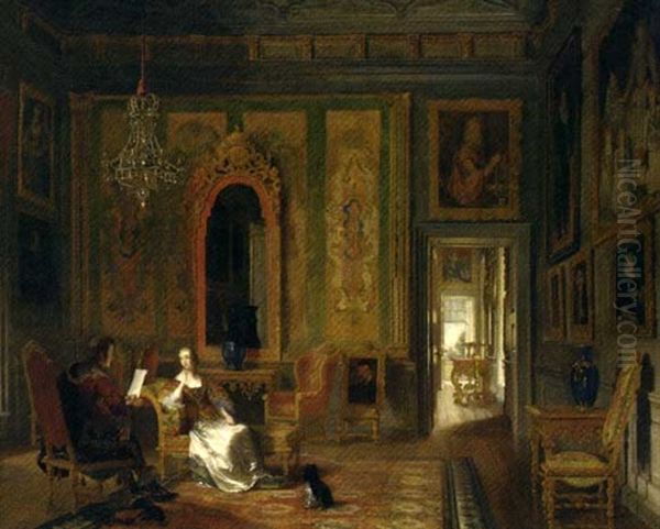 Philip Sidney, 1st Lord De L'isle And Lady De L'isle Oil Painting by Andrew Morton