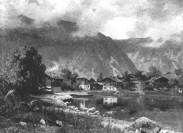 Ansicht Von Iselwald Am Brienzer See Oil Painting by Adolf Mosengel