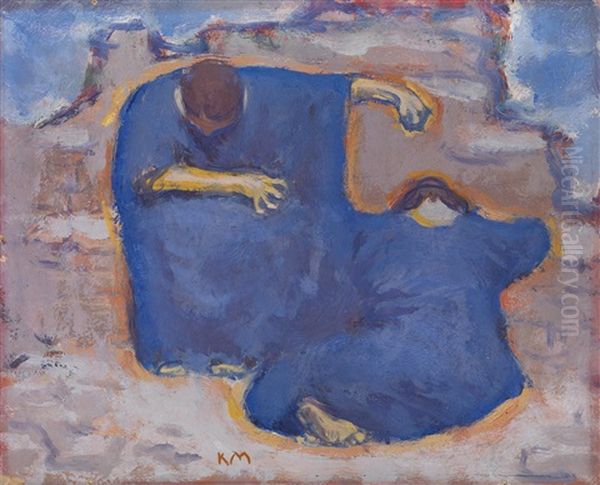 Trauernde Frauen Oil Painting by Kolo Moser