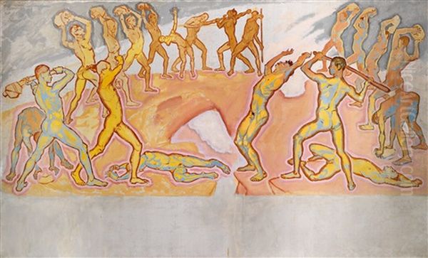 Kampf Der Titanen Oil Painting by Kolo Moser