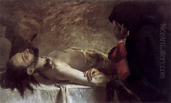 Pieta Oil Painting by Kolo Moser