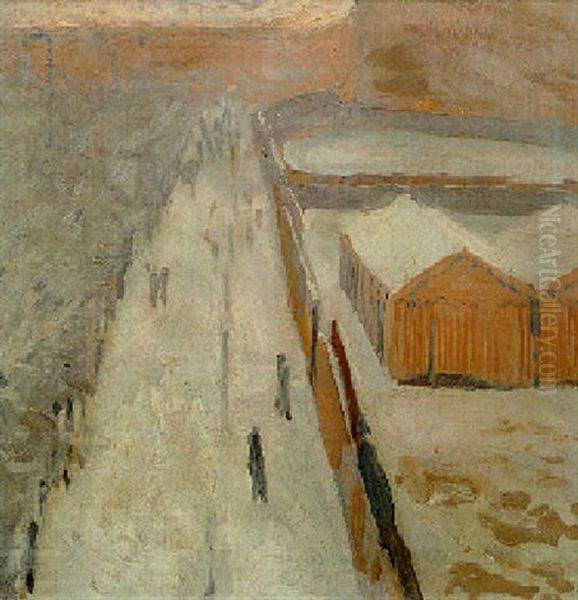 Tiefblick Auf Verschneite Strase Oil Painting by Kolo Moser