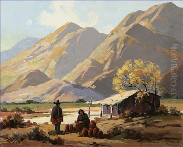 The Pot Seller Oil Painting by Walter Farrington Moses