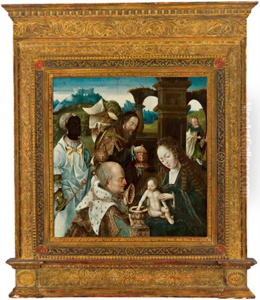Die Anbetung Der Konige Oil Painting by Jan Mostaert