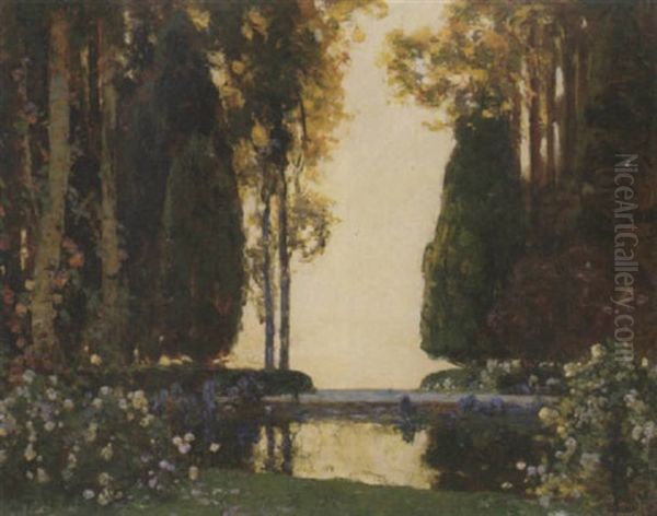 Enchanted Garden Oil Painting by Thomas Edwin Mostyn