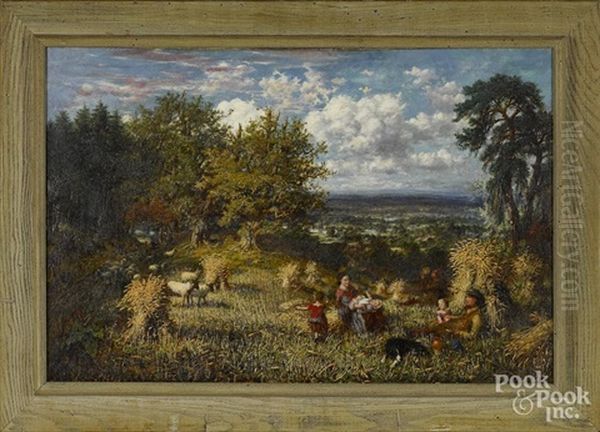 Pastoral Landscape Oil Painting by George William Mote