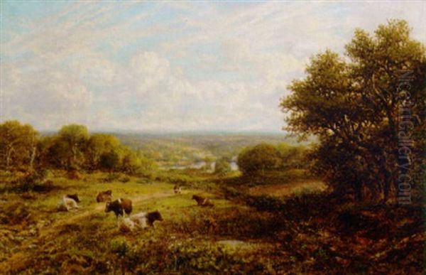 A Rough Field In Surrey Oil Painting by George William Mote