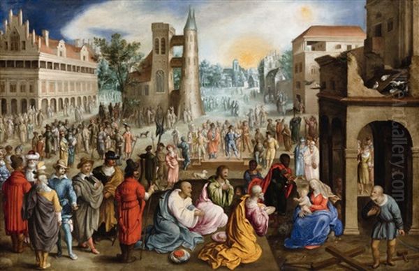The Adoration Of The Magi Oil Painting by Anton Mozart
