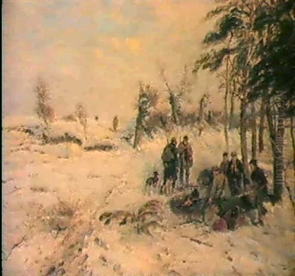 Nach Der Treibjagd Oil Painting by Hugo Muehlig