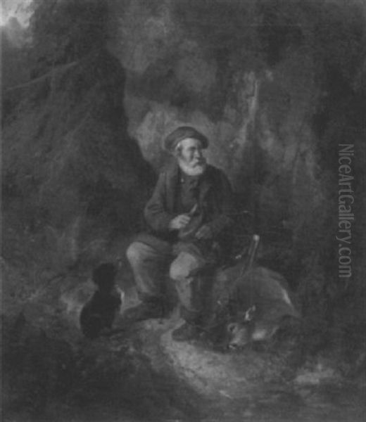 Jager Bei Der Rast Oil Painting by Meno Muehlig