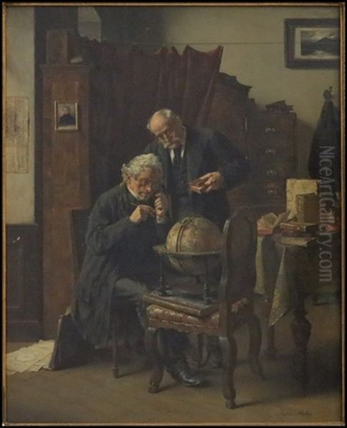 The Academicians Oil Painting by Anton Mueller